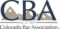 The logo for the colorado bar association was established in 1897.