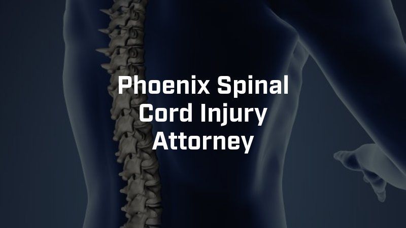 A phoenix spinal cord injury attorney is shown on a blue background