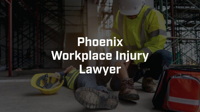 A construction worker is being helped by a phoenix workplace injury lawyer.