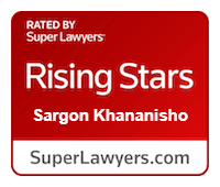 A red sign that says `` rising stars '' on it.