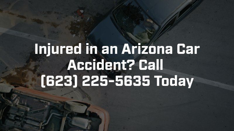 An aerial view of a car accident in arizona