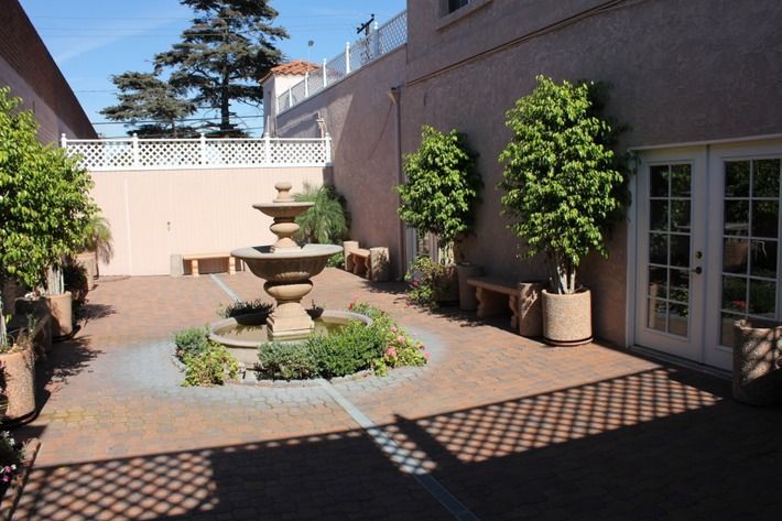 Courtyard at Douglass Family Mortuary in Lynwood, CA