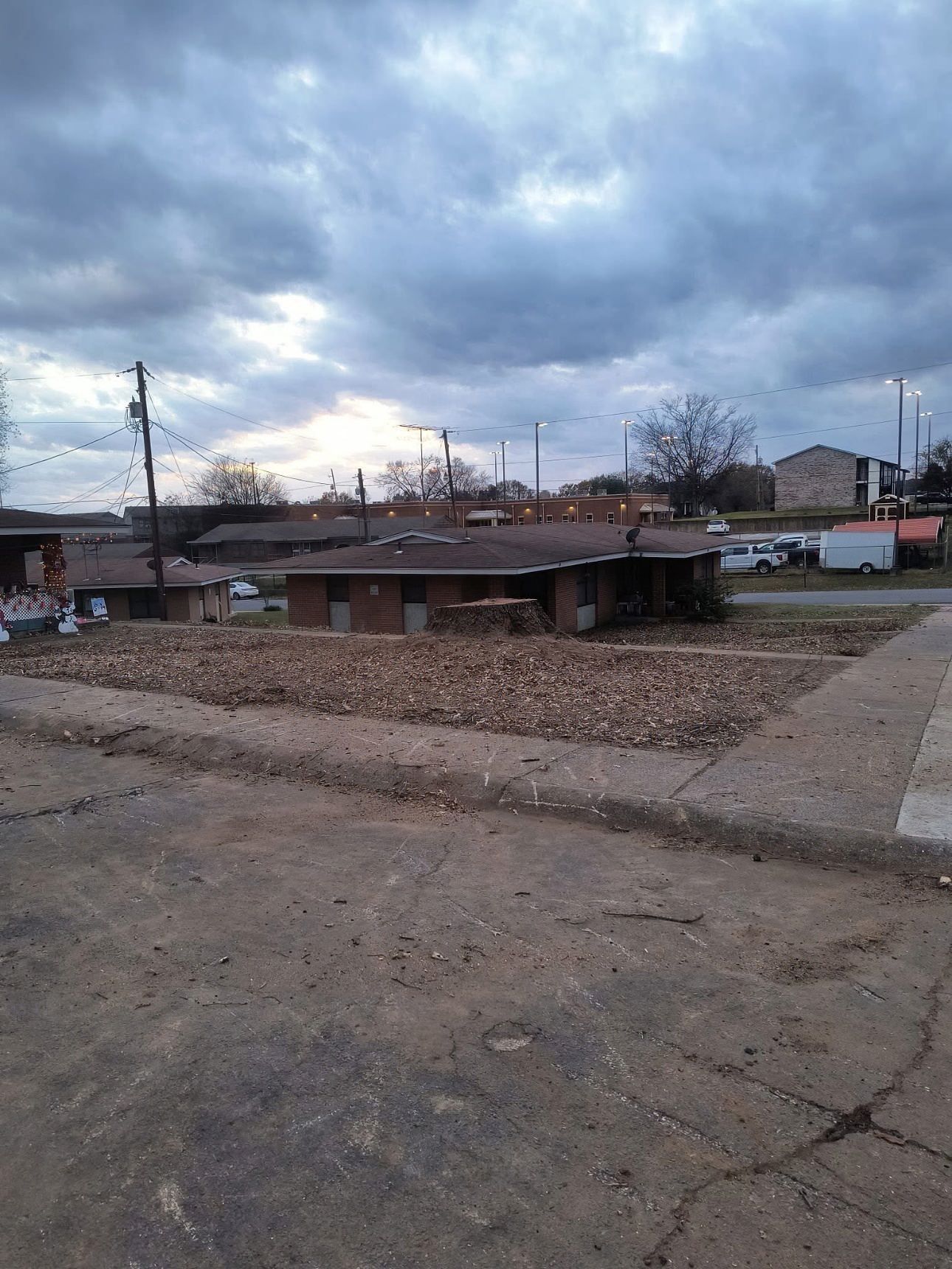 Clean cleared residential lot after tree removal Arkadelphia Arkansas