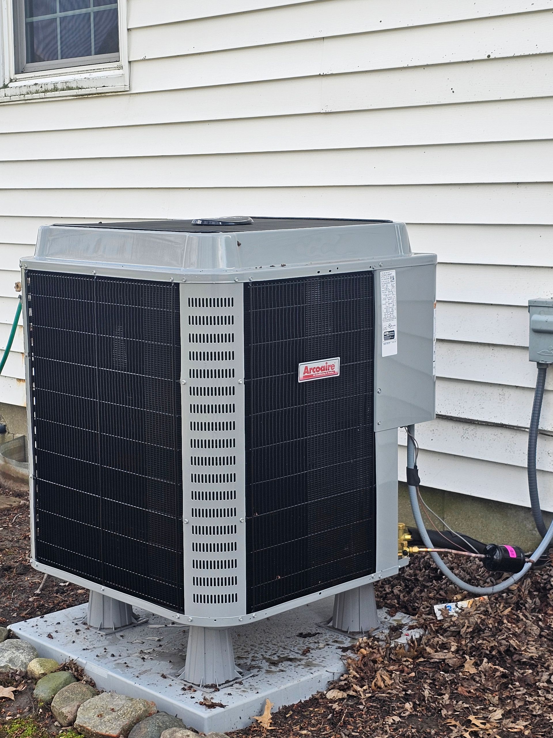 Air conditioning unit outdoors