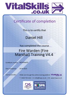 Fire Warden and Fire Marshal Training