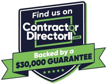 Contractor Directory badge with green banner: “Backed by a $30,000 guarantee”