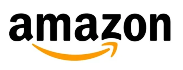 the amazon logo with an orange arrow pointing to the right