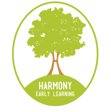 harmony early learning logo with a tree in the middle