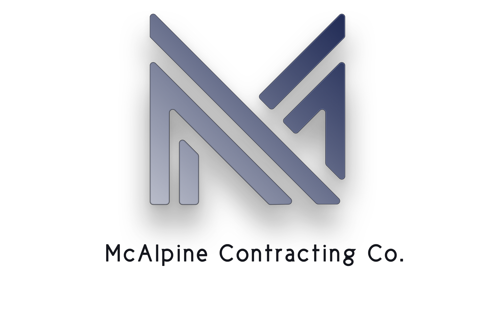 a logo for a company called malpine contracting co.