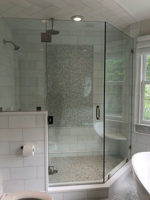 Glass Walled Shower — Acton, MA — Upstairs Downstairs