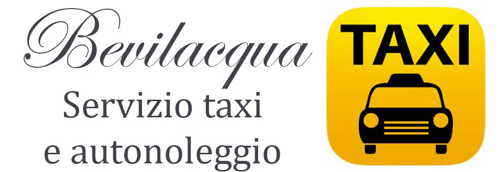 Un logo per una compagnia di taxi con un'auto sopra