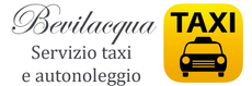 Un logo per una compagnia di taxi con un'auto sopra