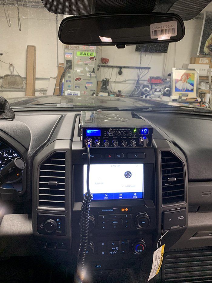 cb radio installed in vehicle