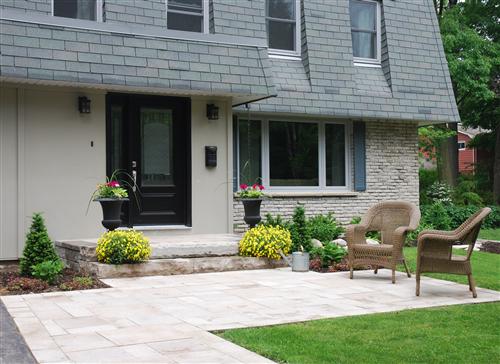 front patio after landscaping