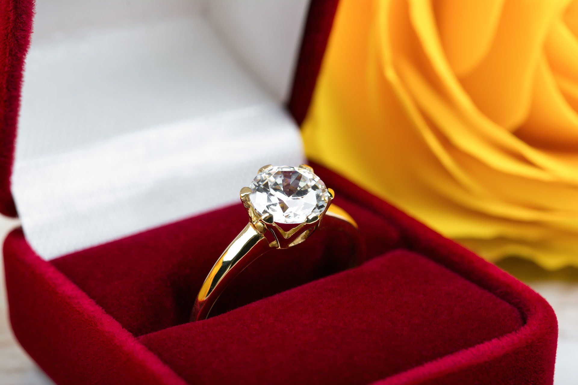 Gold Engagement Ring — Aston, PA — Dyer's Jewelers