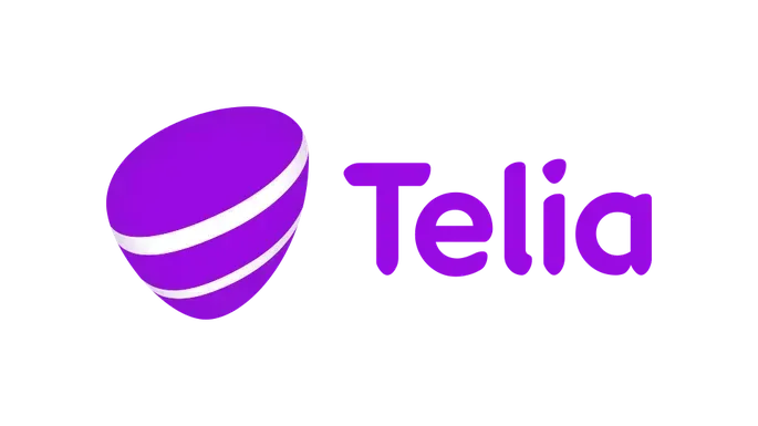 Telia logo.