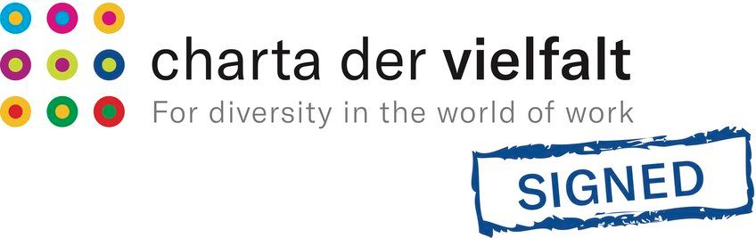 A logo for charta der vielfalt for diversity in the world of work