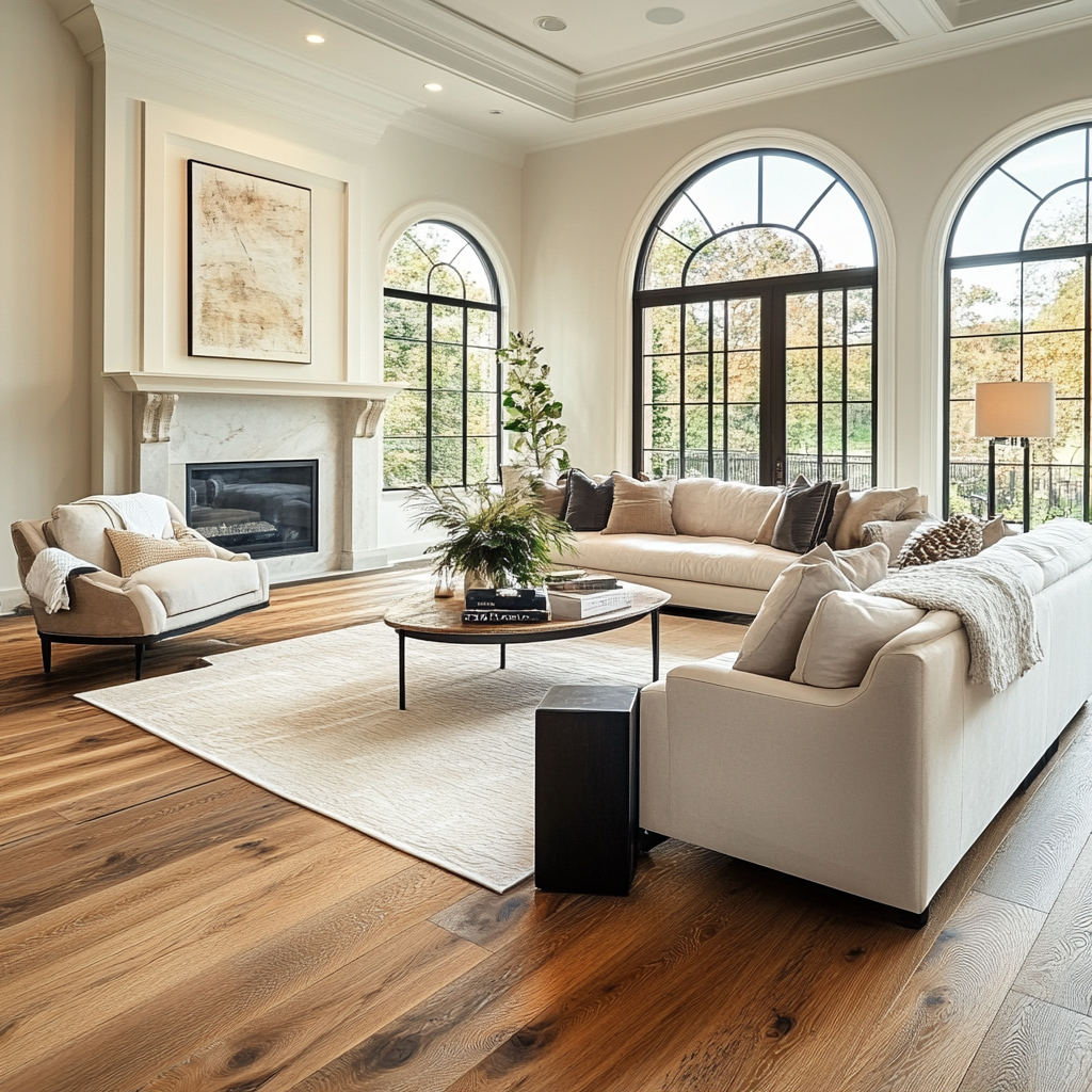 Hardwood Flooring in the living room Austin TX