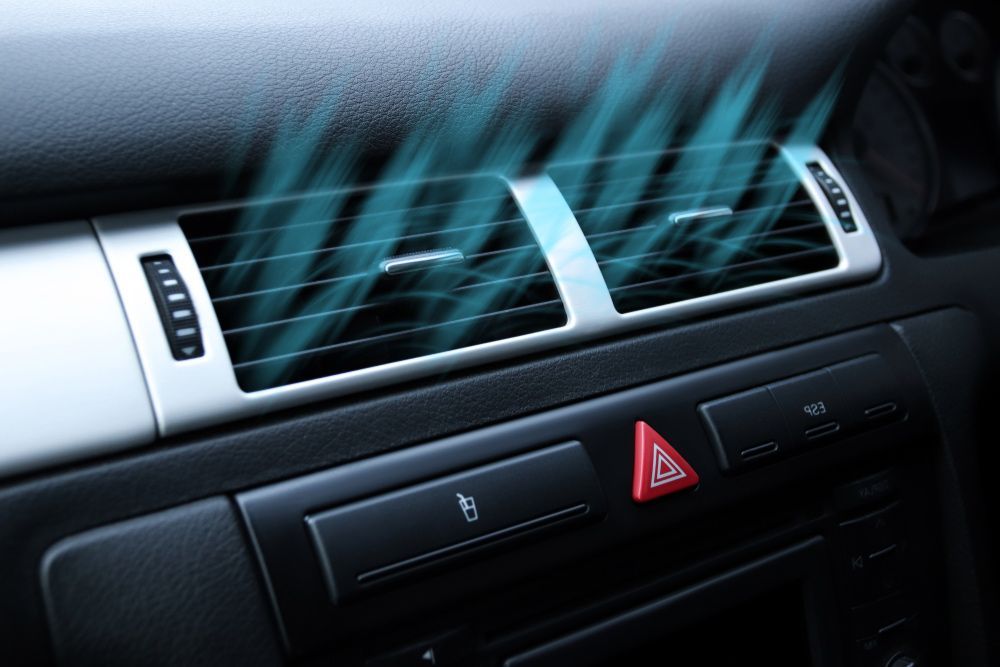 Closer Look Of A Car Air Conditioning System