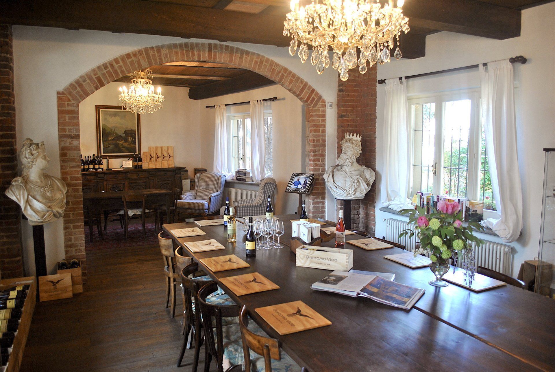 wine cellar with tasting station
