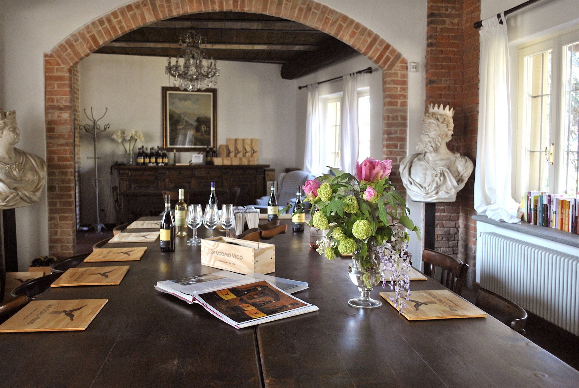 table for wine tasting