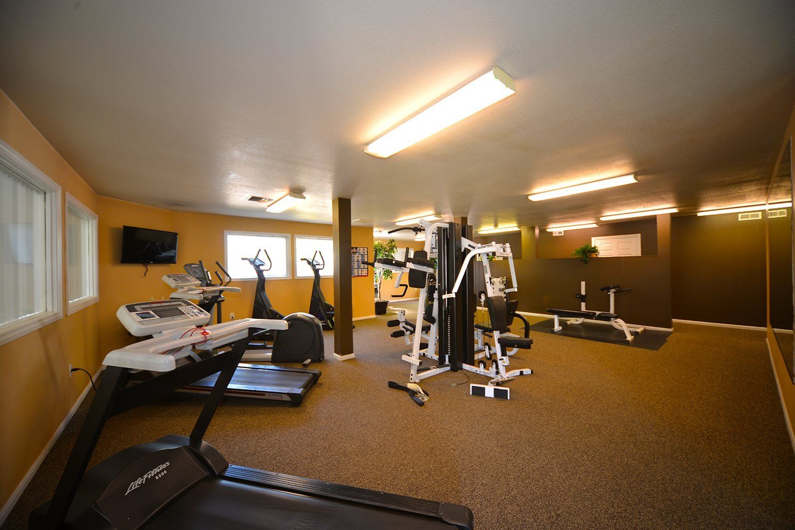 Interior of community gym