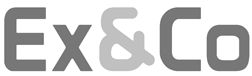 Le mot ex & co est écrit en lettres grises sur fond blanc.