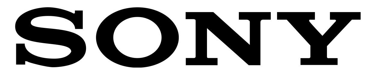 Un logo noir et blanc pour Sony sur fond blanc