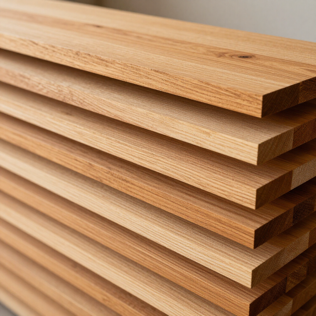 Pilas uniformes de tablas de madera