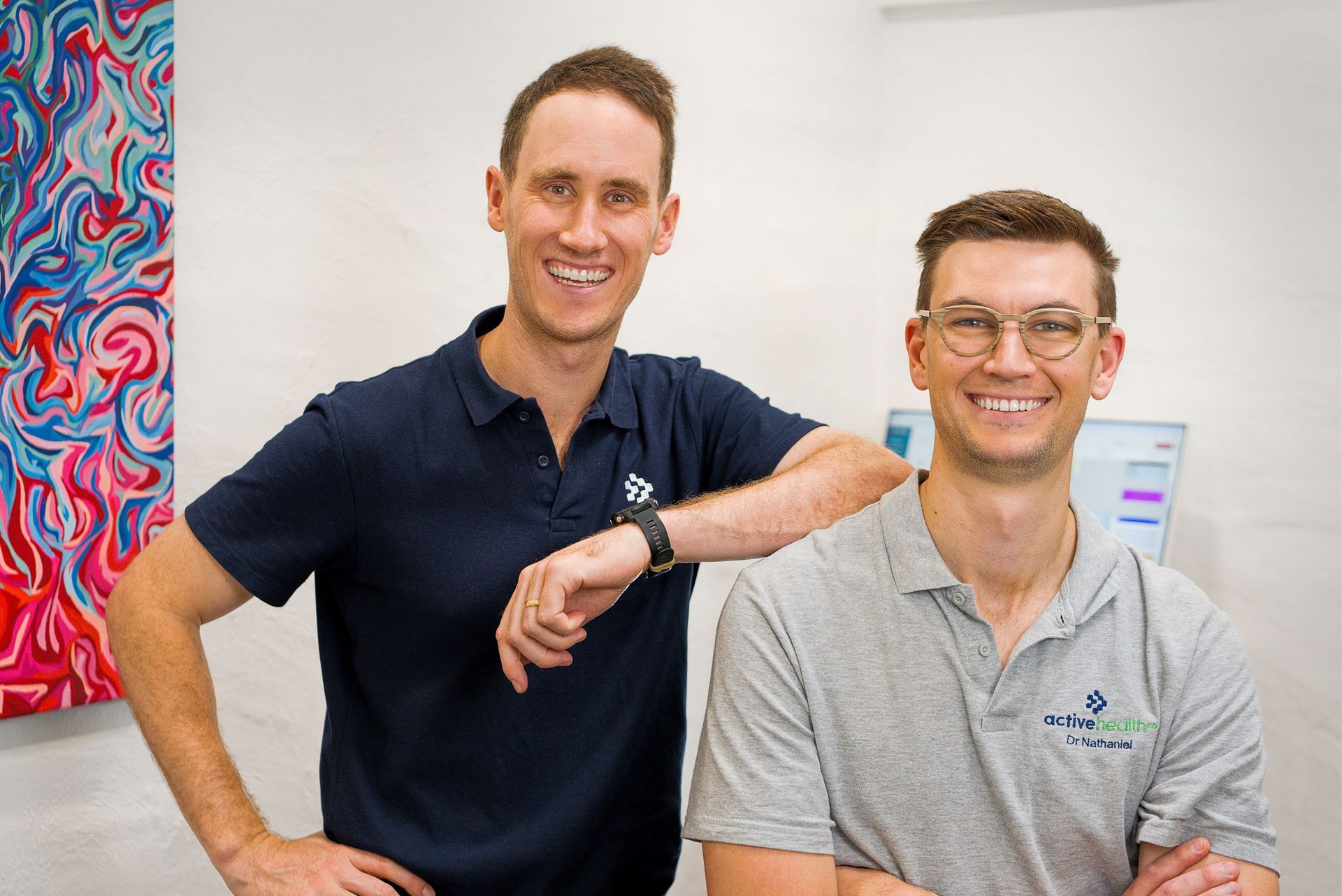 Doctor Brad Moore with Dr Nathaniel Thorpe, Chiropractors at Active Health Co Modbury North.