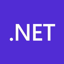 A purple background with the word net in white letters