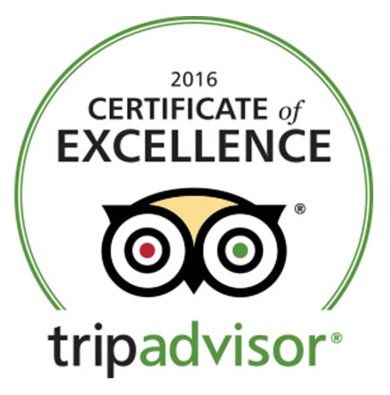 a tripadvisor certificate of excellence for 2016