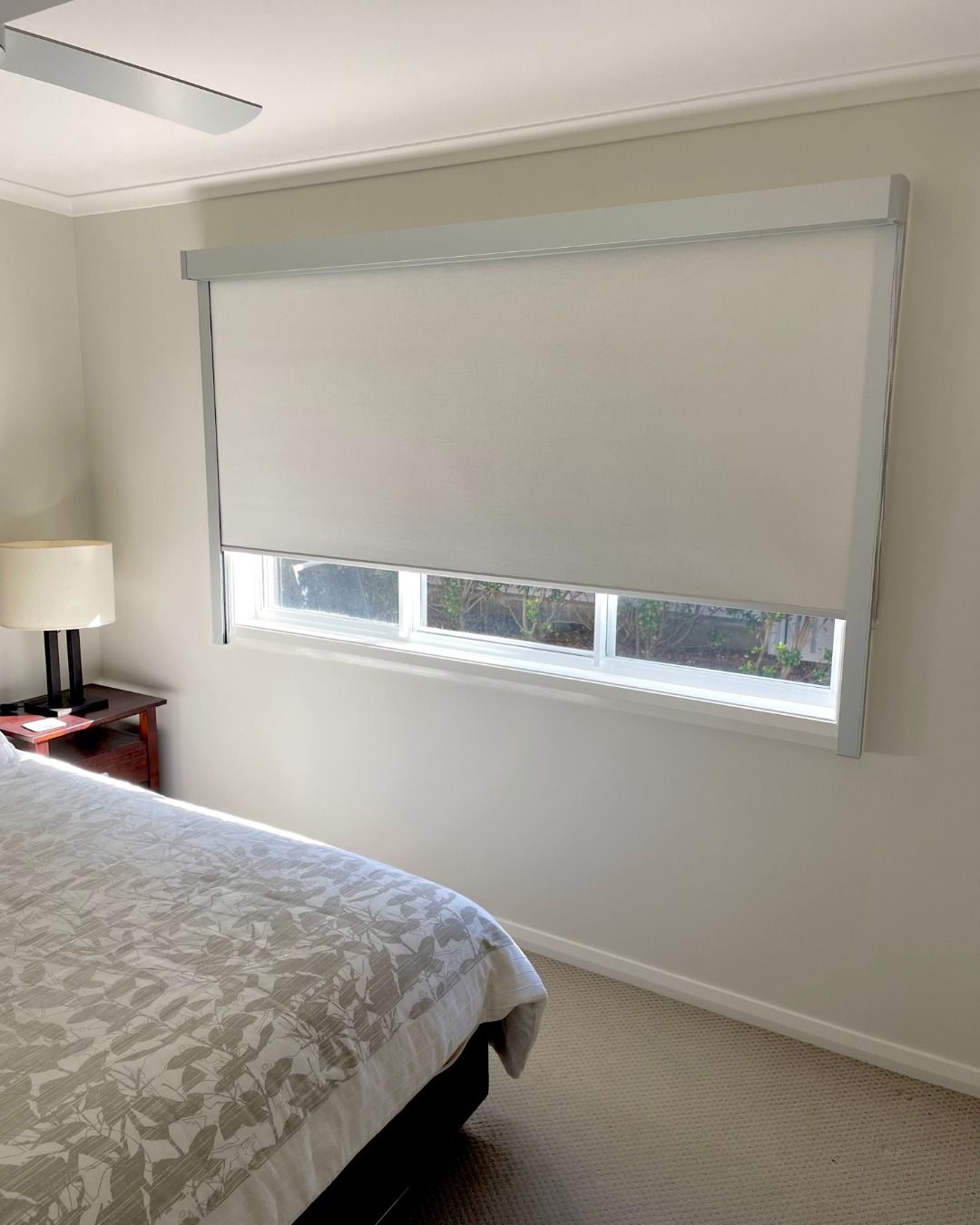 Bedroom with Roller Blinds