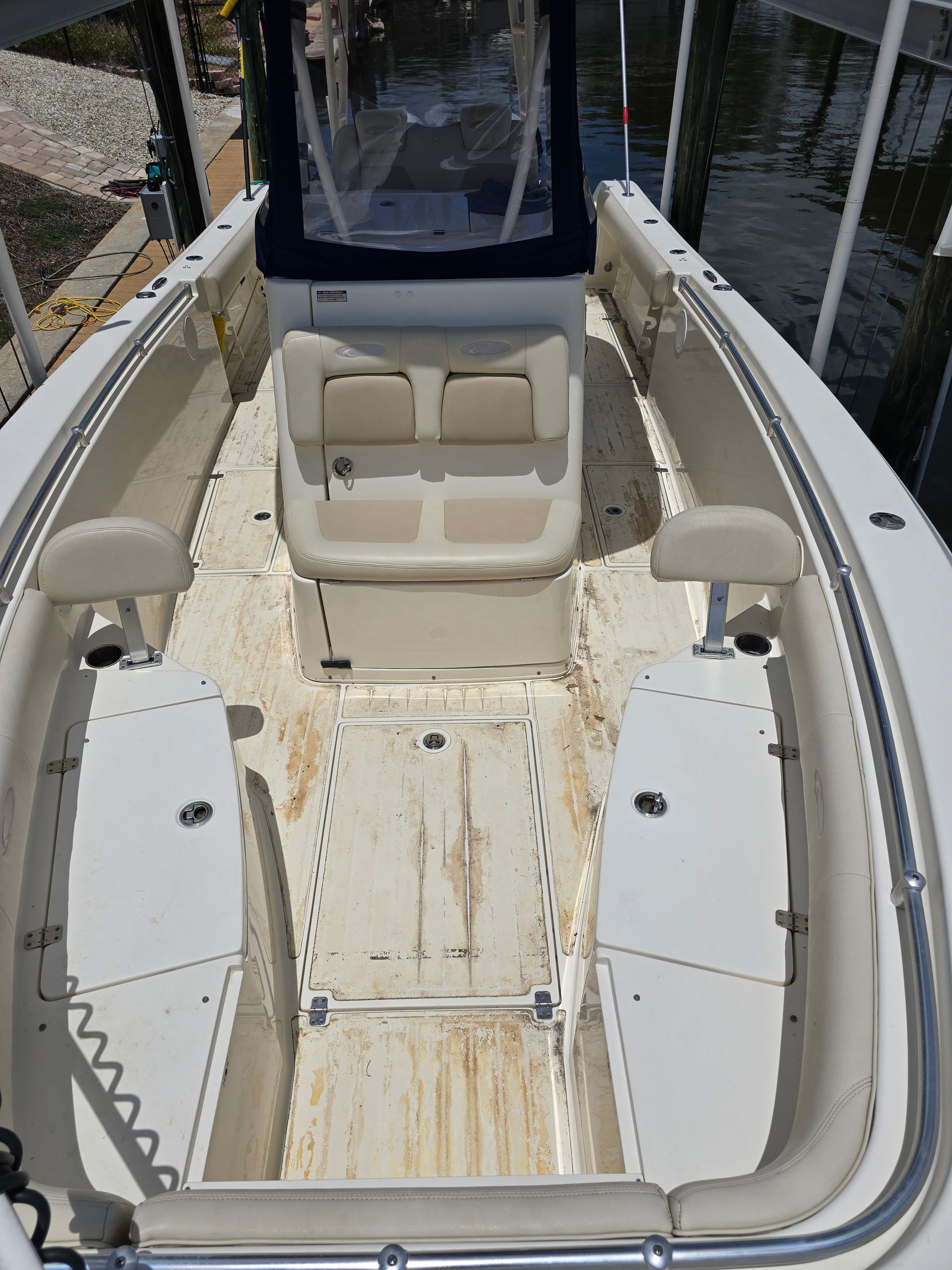 SeaDek boat flooring glue removal process
