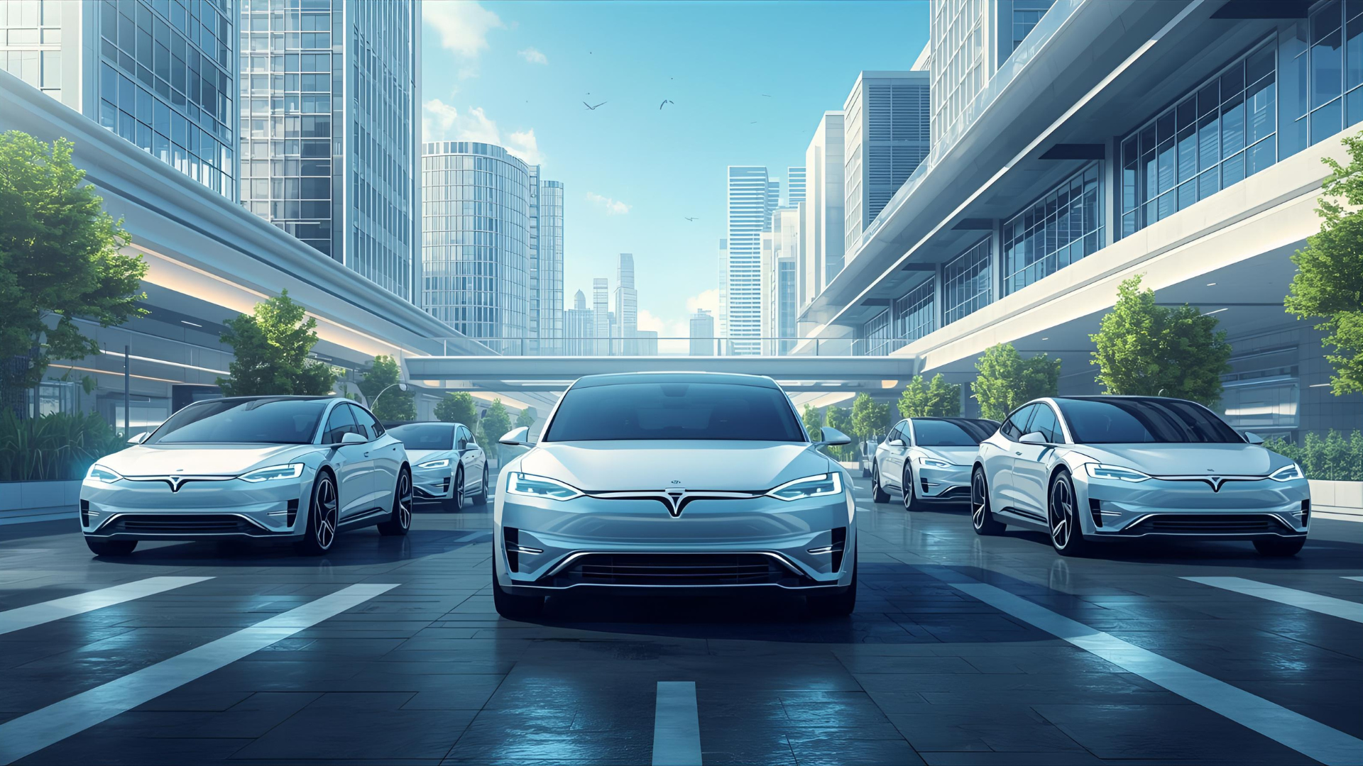 Auto elettriche silenziose in città, simbolo di innovazione e sicurezza stradale.