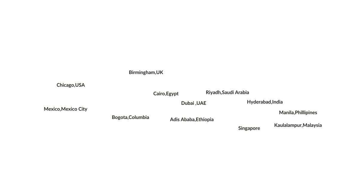 A white background with a map of the world on it.