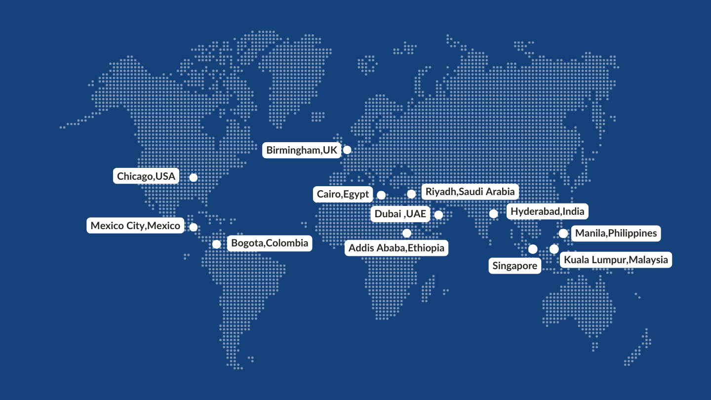 A white background with a map of the world on it.