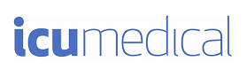The logo for icumedical is blue and white on a white background.