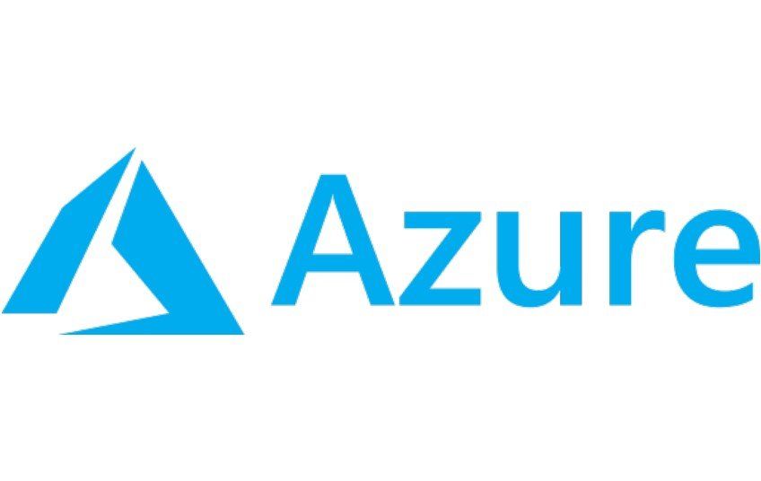 A blue azure logo on a white background