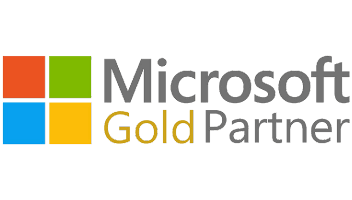 The microsoft gold partner logo is shown on a white background.