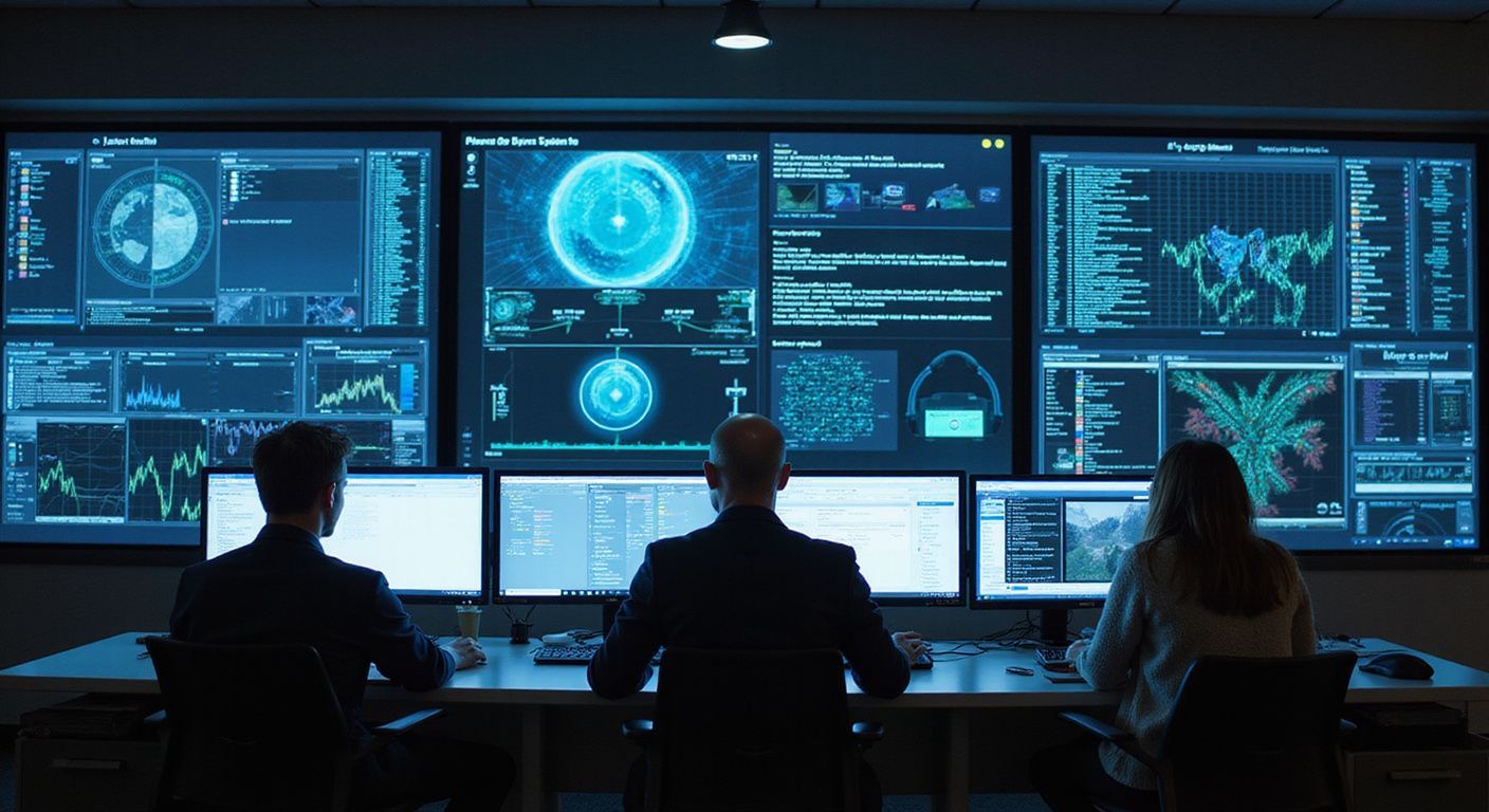 Person in black hoodie and glasses focused on a laptop screen, in dim lighting.