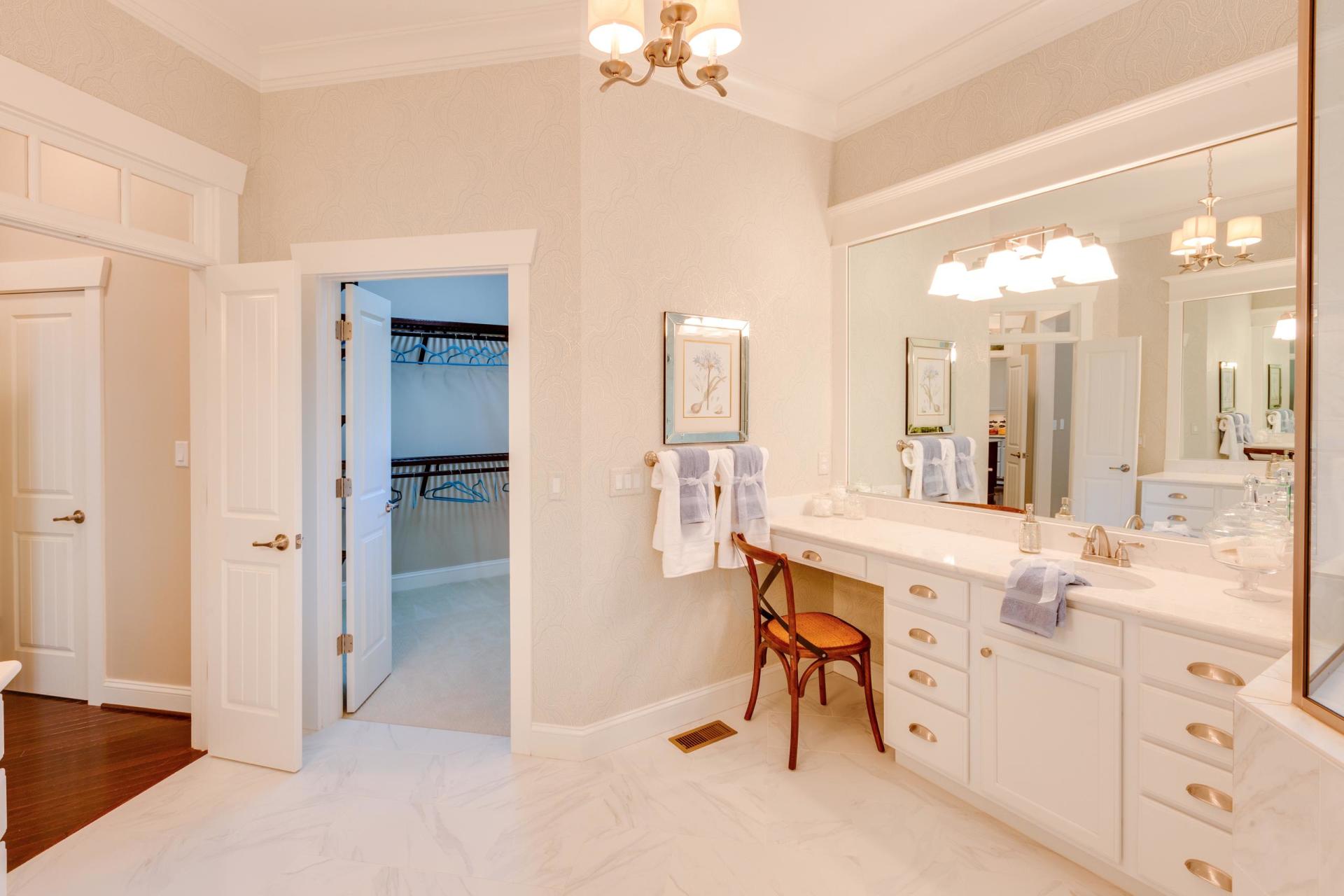 Elegant white bathroom  | Bathroom Gallery | Stephen Alexander Homes | Chesapeake, VA