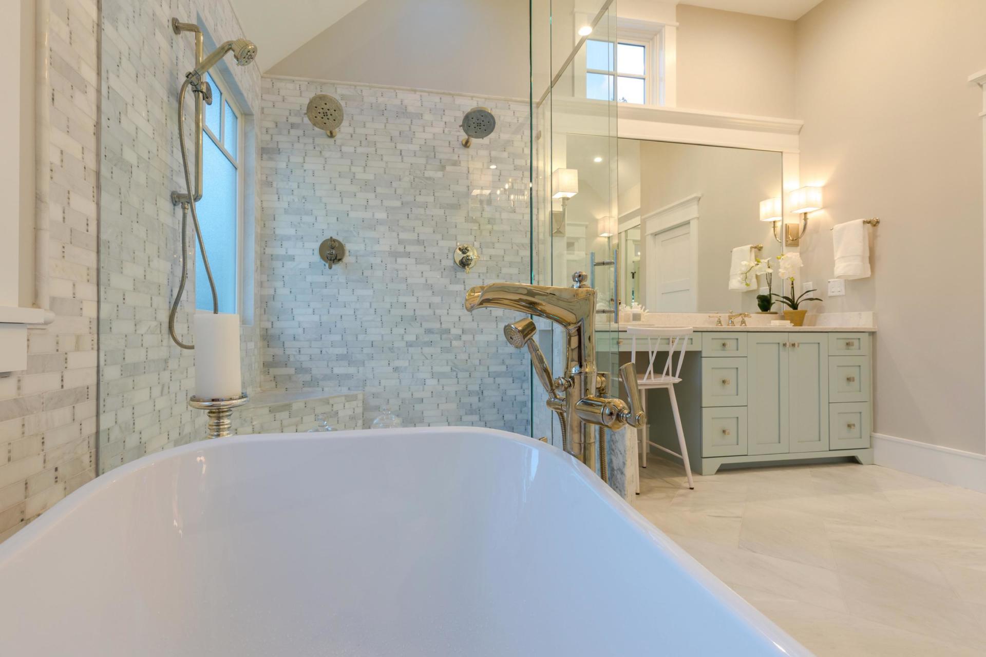 Elegant bathroom faucet | Bathroom Gallery | Stephen Alexander Homes | Chesapeake, VA