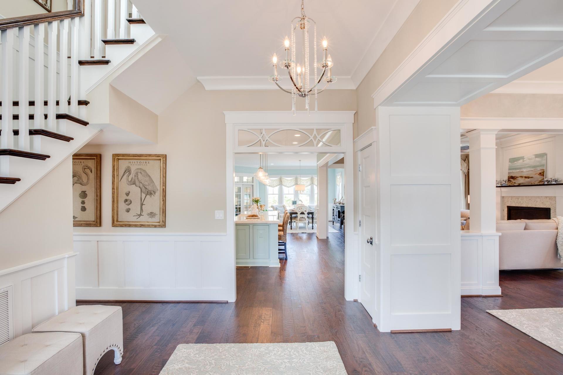 Elegant living room hallway  | Living Spaces Gallery | Stephen Alexander Homes | Chesapeake, VA