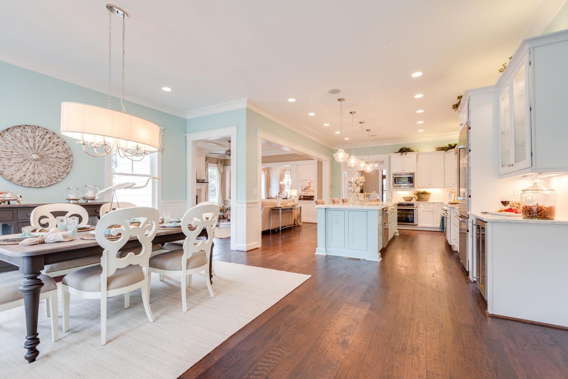 Elegant dining area and kitchen  | Living Spaces Gallery | Stephen Alexander Homes | Chesapeake, VA