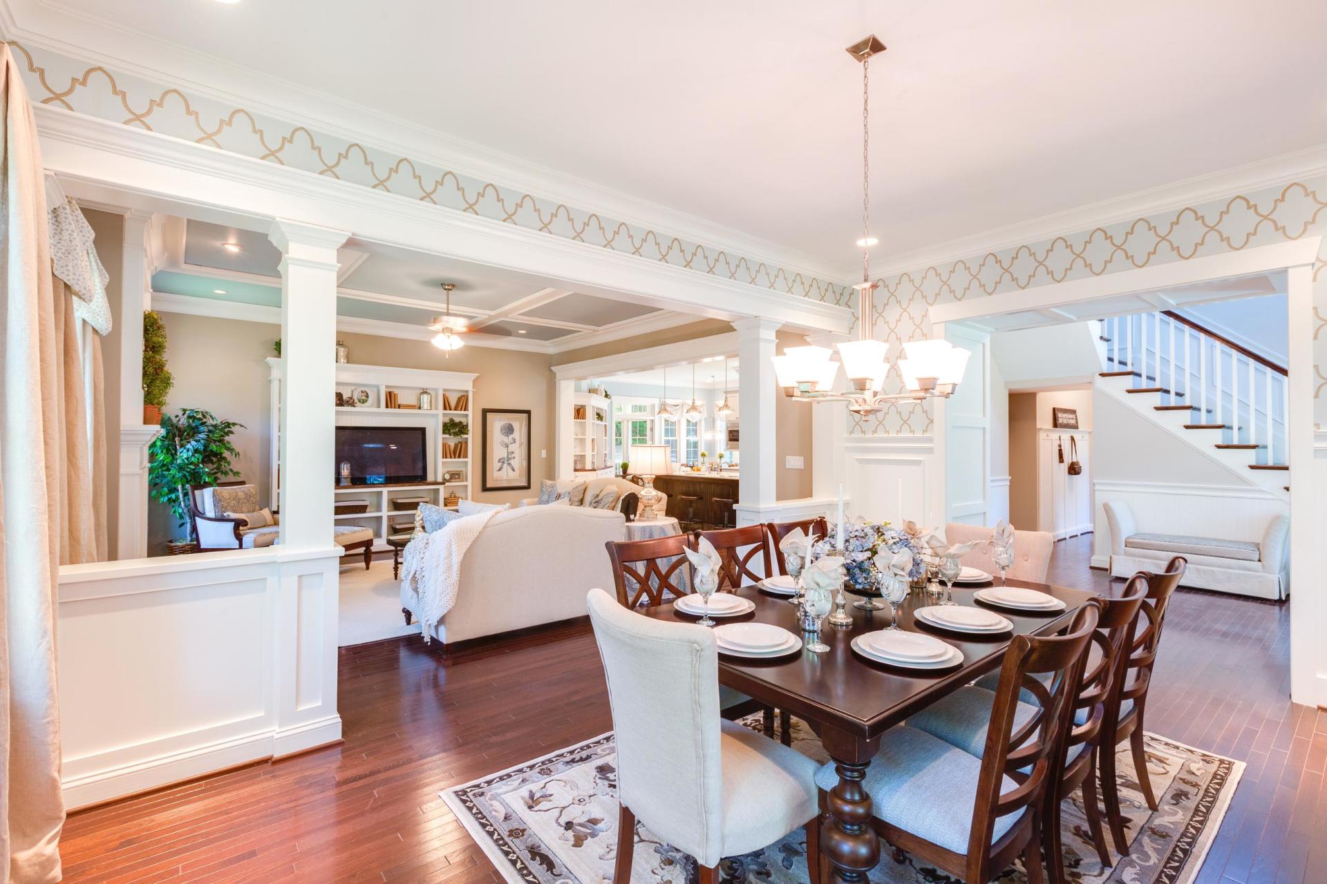 Elegant dining area  | Living Spaces Gallery | Stephen Alexander Homes | Chesapeake, VA