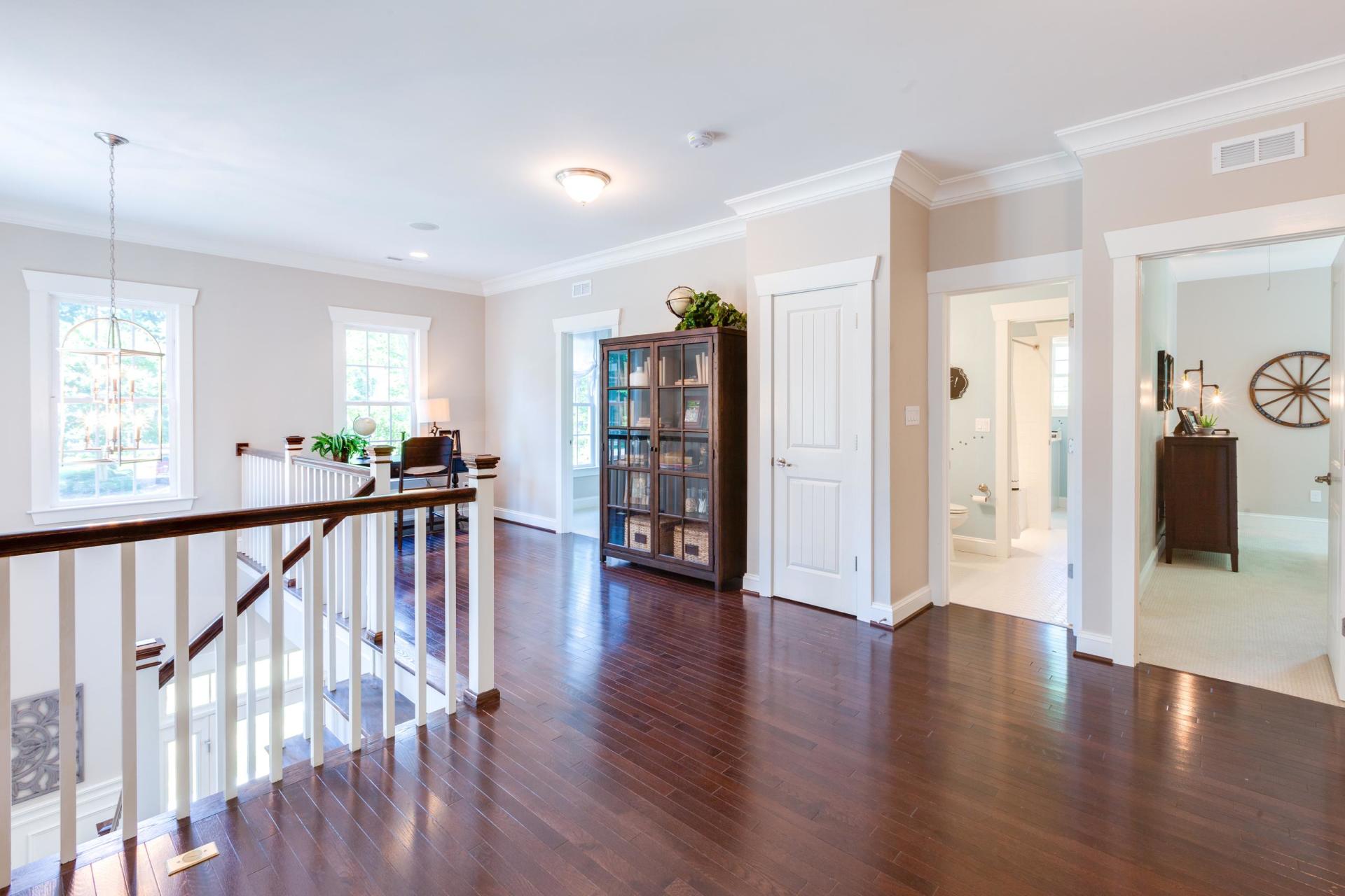 Elegant view of hallway in living area  | Living Spaces Gallery | Stephen Alexander Homes | Chesapeake, VA