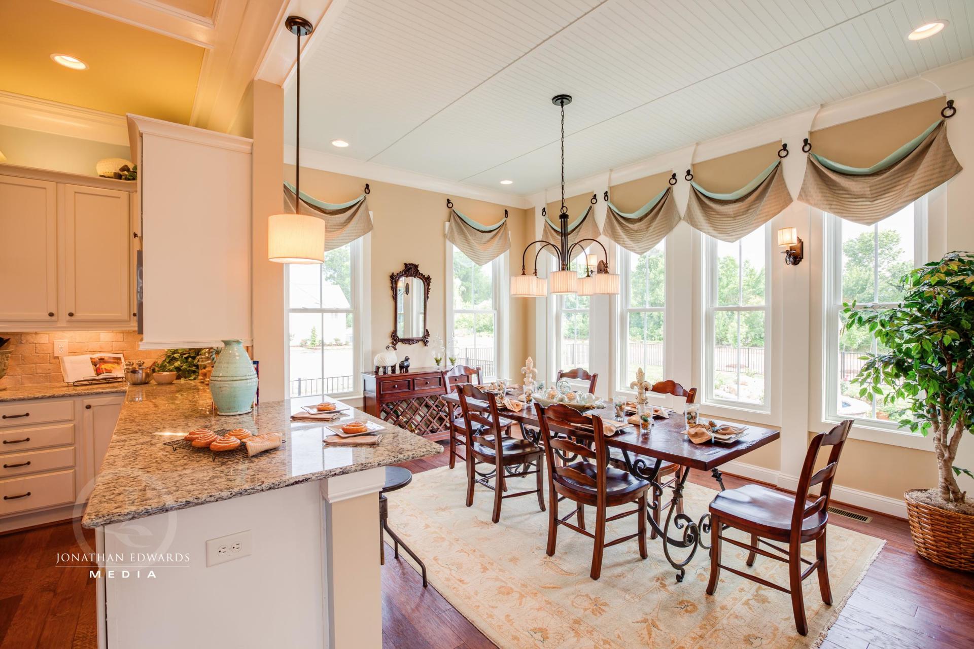 Elegant kitchen and dining area  | Living Spaces Gallery | Stephen Alexander Homes | Chesapeake, VA