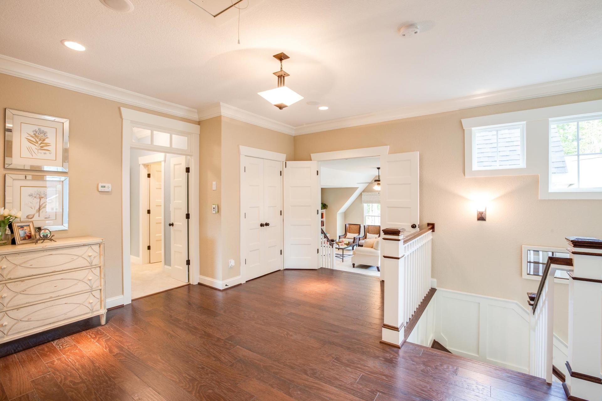 Elegant hallway view from the second floor area  | Living Spaces Gallery | Stephen Alexander Homes | Chesapeake, VA