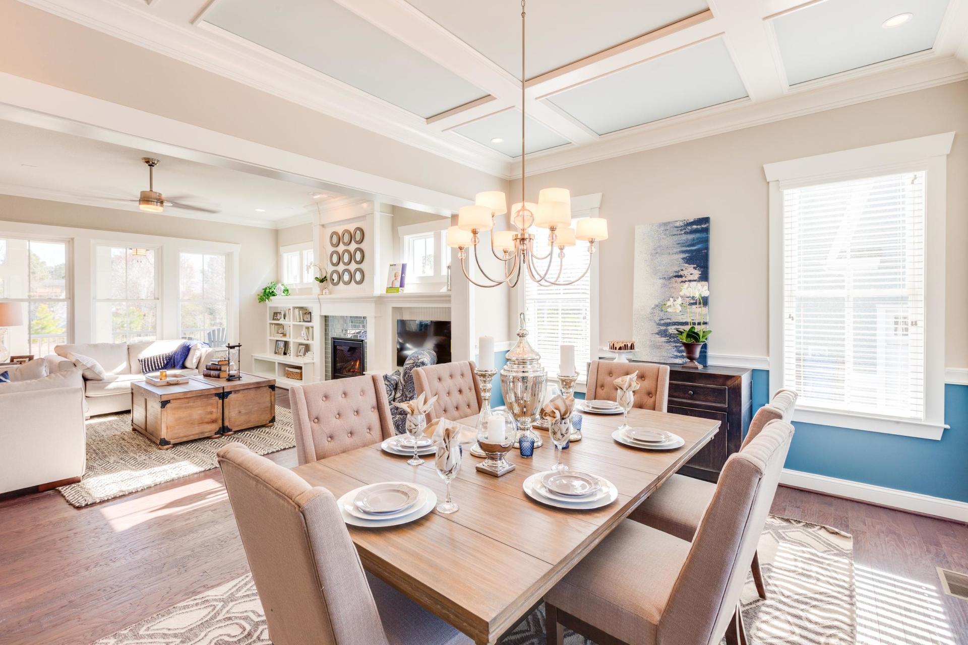 Elegant dining area  | Living Spaces Gallery | Stephen Alexander Homes | Chesapeake, VA